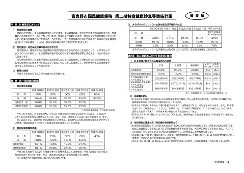 第二期特定健康診査等実施計画の画像