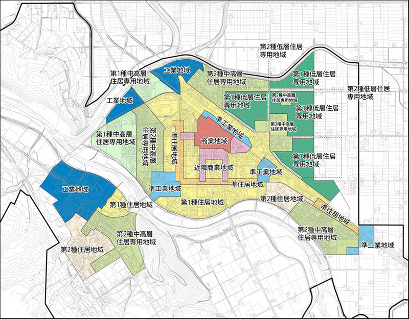 平成26年6月20日当時の⽤途地域画像