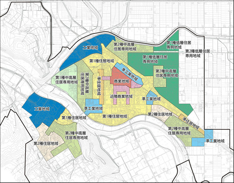 平成6年3月28日当時の⽤途地域画像