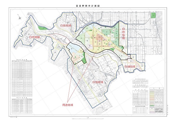富良野都市計画図