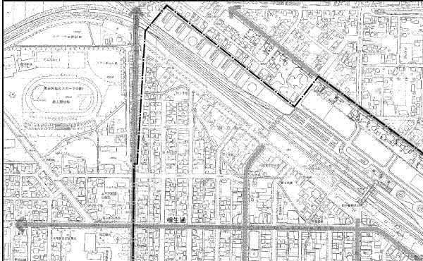 中心市街地活性化基本計画区域図