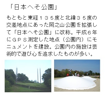 日本へそ公園の説明画像