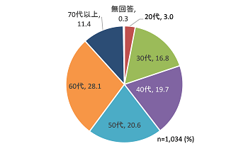 年代別の円グラフの画像