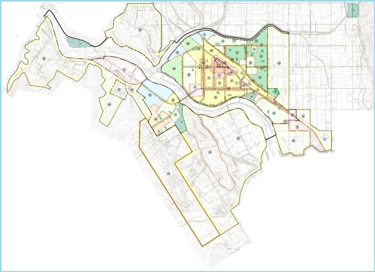 富良野市の都市計画図