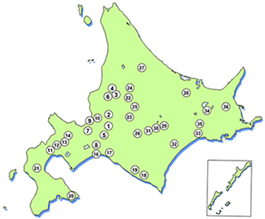 北海道サテライトオフィス・テレワーク拠点ガイドマップの画像